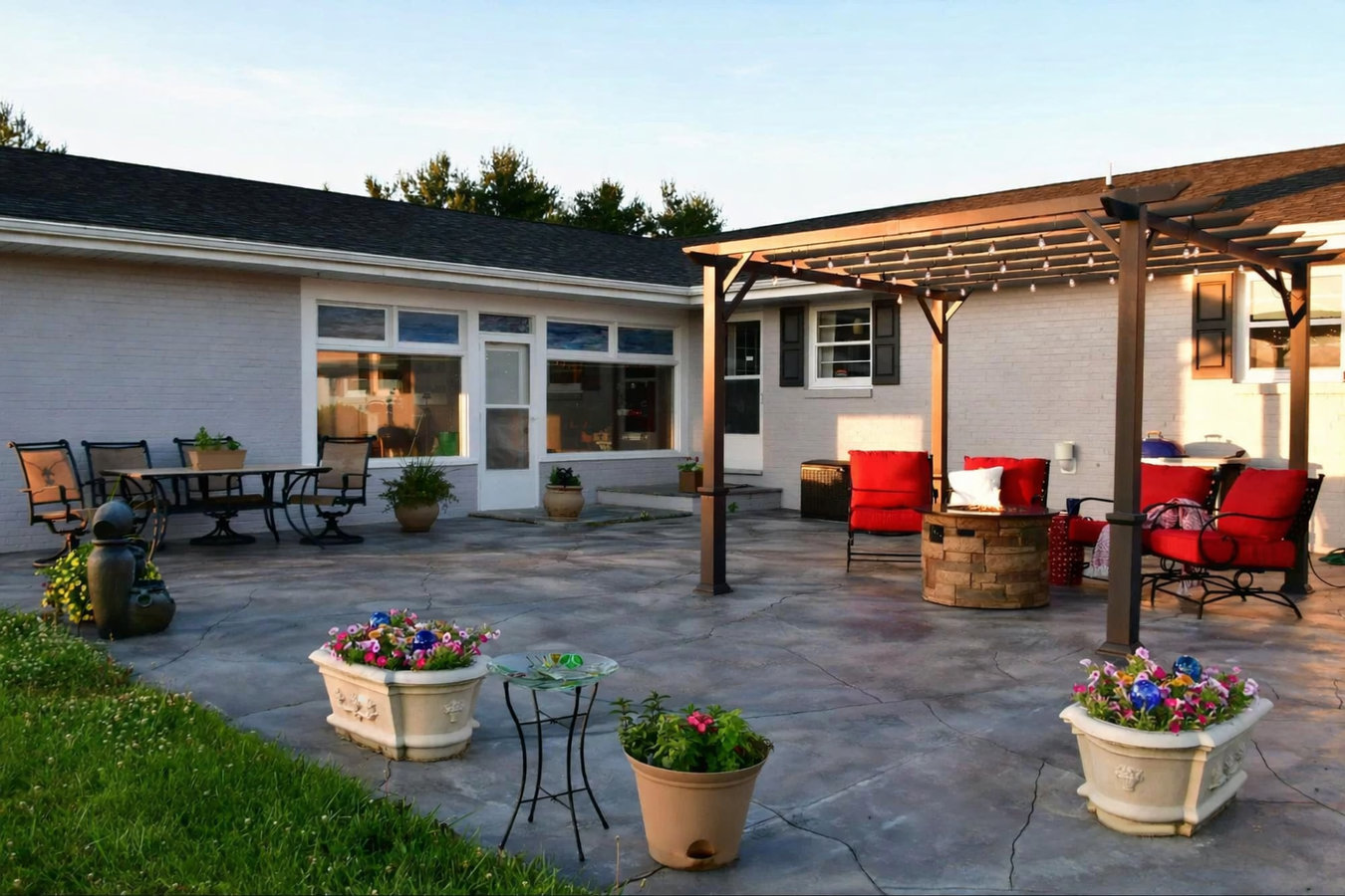 Concrete patio construction services in Lakewood